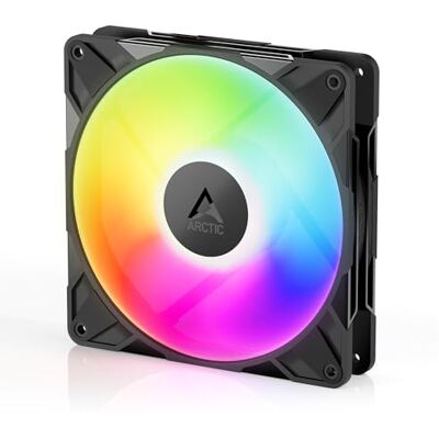 Arctic P14 Pro Reverse A-RGB Ventoinha premium de 140 mm, com fluxo de ar reverso, ventilador PWM com divisor de cabo em Y, 400 2650 rpm, 0 rpm <5% PWM, 5 V digital RGB, FDB, 4-Pin preto Arctic P14 Pro Reverse A-RGB Ventoinha premium de 140 mm, com fluxo de ar reverso, ventilador PWM com divisor de cabo em Y, 400 2650 rpm, 0 rpm <5% PWM, 5 V digital RGB, FDB, 4-Pin preto