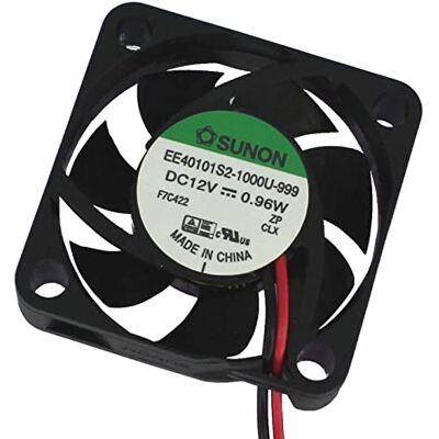 Sunon Ventoinha axial de 12 V CC, 0,8 W, 40 x 40 x 10 mm, 12 m³/h, 6100 r. p. m., 12 m³/h, EE40101S21000U999 Sunon Ventoinha axial de 12 V CC, 0,8 W, 40 x 40 x 10 mm, 12 m³/h, 6100 r. p. m., 12 m³/h, EE40101S21000U999