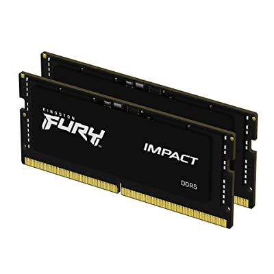 Kingston Fury Impact PnP 32 GB (2 x 16 GB) 5600 MT/S DDR5 CL40 SODIMM memória Gamer para portátil kit de 2 KF556S40IBK2-32 Kingston Fury Impact PnP 32 GB (2 x 16 GB) 5600 MT/S DDR5 CL40 SODIMM memória Gamer para portátil kit de 2 KF556S40IBK2-32