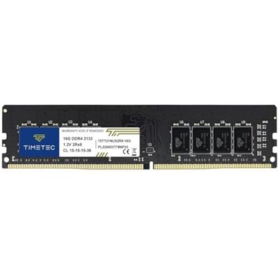 Timetec 16 GB DDR4 2133 MHz (PC4-2133P) PC4-17000 UDIMM – sem ECC, sem buffer, 288 pinos, 1,2 V CL15, memória RAM para computadores de mesa. Timetec 16 GB DDR4 2133 MHz (PC4-2133P) PC4-17000 UDIMM – sem ECC, sem buffer, 288 pinos, 1,2 V CL15, memória RAM para computadores de mesa.