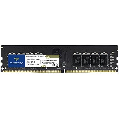 Timetec 16 GB DDR4 3200 MHz PC4-25600 CL22 1,2 V sem ECC sem buffer compatível com AMD e Intel atualização do módulo de memória de computador PC de secretária Timetec 16 GB DDR4 3200 MHz PC4-25600 CL22 1,2 V sem ECC sem buffer compatível com AMD e Intel atualização do módulo de memória de computador PC de secretária