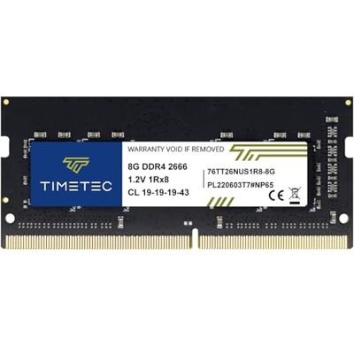 Timetec 8GB DDR4 2666MHz (DDR4-2666) PC4-21300 ((PC4-2666V) Não-ECC Não-bufferizado 1.2V CL19 1Rx8 Single Rank 260 Pin SODIMM Módulo de Memória RAM para Atualização de Laptop Notebook PC Computador Timetec 8GB DDR4 2666MHz (DDR4-2666) PC4-21300 ((PC4-2666V) Não-ECC Não-bufferizado 1.2V CL19 1Rx8 Single Rank 260 Pin SODIMM Módulo de Memória RAM para Atualização de Laptop Notebook PC Computador