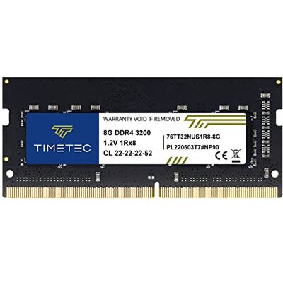 Timetec 8 GB DDR4 3200 MHz (PC4-3200AA) PC4-25600 SODIMM – sem ECC, sem buffer, 260 pinos, 1,2 V CL22, módulo de memória para portáteis, mini PC e computadores, tudo em um. Timetec 8 GB DDR4 3200 MHz (PC4-3200AA) PC4-25600 SODIMM – sem ECC, sem buffer, 260 pinos, 1,2 V CL22, módulo de memória para portáteis, mini PC e computadores, tudo em um.