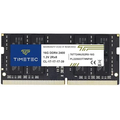 Timetec 16 GB DDR4 2400 MHz PC4-19200 Non-ECC Unbuffered 1,2 V CL17 2Rx8 Dual Rank 260 Pin SODIMM Laptop Notebook PC módulo de memória RAM atualização (16 GB) Timetec 16 GB DDR4 2400 MHz PC4-19200 Non-ECC Unbuffered 1,2 V CL17 2Rx8 Dual Rank 260 Pin SODIMM Laptop Notebook PC módulo de memória RAM atualização (16 GB)