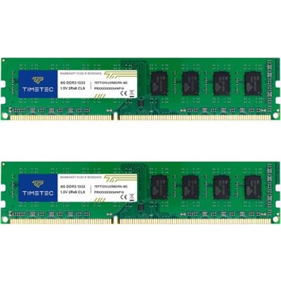 Timetec 16 GB Kit (2 x 8 GB) DDR3 1333 MHz PC3-10600 sem ECC sem buffer 1,5 V CL9 2Rx8 de dupla gama de 240 pinos UDIMM PC de computador módulo de memória RAM de atualização Timetec 16 GB Kit (2 x 8 GB) DDR3 1333 MHz PC3-10600 sem ECC sem buffer 1,5 V CL9 2Rx8 de dupla gama de 240 pinos UDIMM PC de computador módulo de memória RAM de atualização