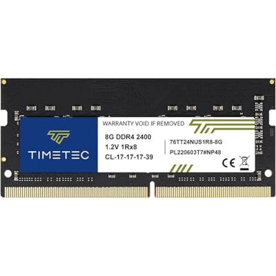 Timetec 8 GB DDR4 2400 MHz (DDR4-2400) PC4-19200 (PC4-2400T) Não ECC Sem buffer 1,2 V CL17 1Rx8 Single Rank 260 Pin SODIMM Laptop Notebook PC computador módulo de memória RAM Atualização (8 GB Timetec 8 GB DDR4 2400 MHz (DDR4-2400) PC4-19200 (PC4-2400T) Não ECC Sem buffer 1,2 V CL17 1Rx8 Single Rank 260 Pin SODIMM Laptop Notebook PC computador módulo de memória RAM Atualização (8 GB