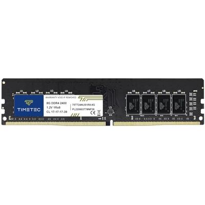 Timetec 8 GB DDR4 2400 MHz PC4-19200 Não ECC sem buffer 1,2 V CL17 1Rx8 faixa única 288 Pin UDIMM computador de secretária memória RAM módulo atualização (8 GB) Timetec 8 GB DDR4 2400 MHz PC4-19200 Não ECC sem buffer 1,2 V CL17 1Rx8 faixa única 288 Pin UDIMM computador de secretária memória RAM módulo atualização (8 GB)