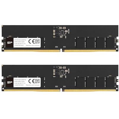 Silicon Power DDR5 32 GB (16 GBx2) 4800 MHz (PC5-38400) 288-pin CL40 1,1 V UDIMM memória RAM de secretária SP032GBLVU480F22 Silicon Power DDR5 32 GB (16 GBx2) 4800 MHz (PC5-38400) 288-pin CL40 1,1 V UDIMM memória RAM de secretária SP032GBLVU480F22