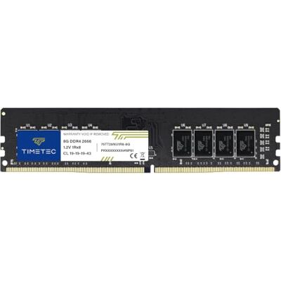 Timetec Hynix IC DDR4 2666 MHz PC4-21300 Unbuffered Non-ECC 1,2 V CL19 1Rx8 Single Rank 288 Pin UDIMM Desktop Memory RAM Module Upgrade (8 GB) Timetec Hynix IC DDR4 2666 MHz PC4-21300 Unbuffered Non-ECC 1,2 V CL19 1Rx8 Single Rank 288 Pin UDIMM Desktop Memory RAM Module Upgrade (8 GB)