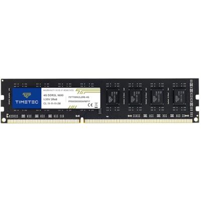 Timetec 4GB DDR3L / DDR3 1600MHz PC3L-12800 / PC3-12800 Non-ECC Unbuffered 1,35V / 1,5V CL11 2Rx8 Dual Rank 240 Pin UDIMM Módulo de Memória RAM para Atualização de PC Computador de Secretária Timetec 4GB DDR3L / DDR3 1600MHz PC3L-12800 / PC3-12800 Non-ECC Unbuffered 1,35V / 1,5V CL11 2Rx8 Dual Rank 240 Pin UDIMM Módulo de Memória RAM para Atualização de PC Computador de Secretária