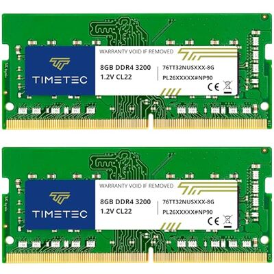 Timetec Premium 16 GB kit (2 x 8 GB) DDR4 3200 MHz (PC4-3200AA) PC4-25600 SODIMM – sem ECC, sem buffer, 260 pinos, 1,2 V CL22, módulo de memória para portáteis, Mini PC e computadores, tudo em um. . Timetec Premium 16 GB kit (2 x 8 GB) DDR4 3200 MHz (PC4-3200AA) PC4-25600 SODIMM – sem ECC, sem buffer, 260 pinos, 1,2 V CL22, módulo de memória para portáteis, Mini PC e computadores, tudo em um. .