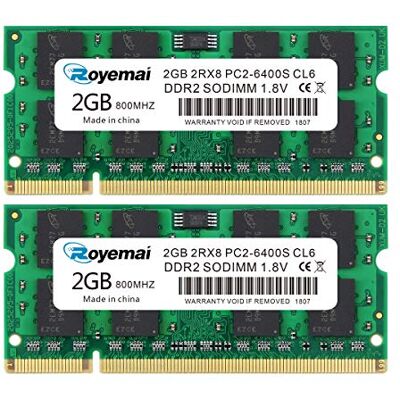 D DUOMEIQI 4 GB Kit (2 x 2 GB) DDR2 800 MHz PC2-6400 Unbuffered Non-ECC 1,8 V CL6 2Rx8 Dual Rank 200 Pin SODIMM portátil memória principal módulo upgrade D DUOMEIQI 4 GB Kit (2 x 2 GB) DDR2 800 MHz PC2-6400 Unbuffered Non-ECC 1,8 V CL6 2Rx8 Dual Rank 200 Pin SODIMM portátil memória principal módulo upgrade