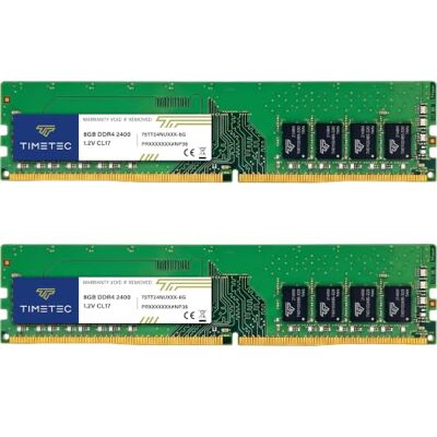 Timetec Premium 16 GB kit (2 x 8 GB) DDR4 2400 MHz (PC4-2400T) PC4-19200 UDIMM – sem ECC, sem buffer, 288 pinos, 1,2 V CL17, memória RAM para computadores de mesa. Timetec Premium 16 GB kit (2 x 8 GB) DDR4 2400 MHz (PC4-2400T) PC4-19200 UDIMM – sem ECC, sem buffer, 288 pinos, 1,2 V CL17, memória RAM para computadores de mesa.
