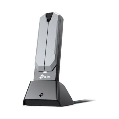 TP-Link Archer TBE400UH BE6500 WiFi 7 Dongle adaptador WiFi USB de alto ganho para PC, Tri-Band, MLO, cobertura mais ampla, OFDMA, MU-MIMO e Multi-RU, USB 3.0, WPA3, fácil instalação TP-Link Archer TBE400UH BE6500 WiFi 7 Dongle adaptador WiFi USB de alto ganho para PC, Tri-Band, MLO, cobertura mais ampla, OFDMA, MU-MIMO e Multi-RU, USB 3.0, WPA3, fácil instalação