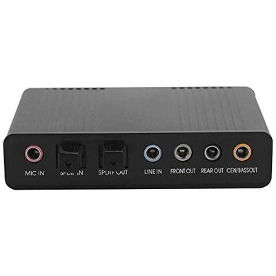 CCYLEZ USB 5.1 Adaptador de áudio para placa de som externa para computador, placa de som externa, adaptador de áudio para gravação de karaoke CCYLEZ USB 5.1 Adaptador de áudio para placa de som externa para computador, placa de som externa, adaptador de áudio para gravação de karaoke