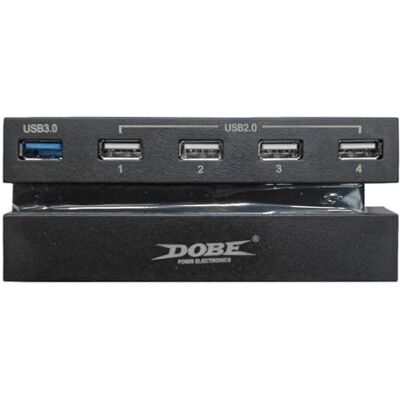 DollaTek HUB de 5 portas para PS4, expansão do divisor do controlador do carregador de alta velocidade USB 3.0 para consola, não compatível com PS4 Slim ou Pro DollaTek HUB de 5 portas para PS4, expansão do divisor do controlador do carregador de alta velocidade USB 3.0 para consola, não compatível com PS4 Slim ou Pro