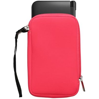 kwmobile Capa compatível com consola Nintendo 3DS XL estojo de neoprene com fecho de correr em rosa néon kwmobile Capa compatível com consola Nintendo 3DS XL estojo de neoprene com fecho de correr em rosa néon