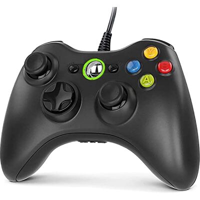 Gezimetie Xbox 360 Controlo de gamepad, controlador com vibração USB com fio, gamepad para Xbox 360/360 Slim comando para PC (Windows 7/8/8.1/10/XP/Vista) Gezimetie Xbox 360 Controlo de gamepad, controlador com vibração USB com fio, gamepad para Xbox 360/360 Slim comando para PC (Windows 7/8/8.1/10/XP/Vista)