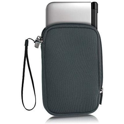 kwmobile Capa compatível com consola Nintendo 3DS XL estojo de neoprene com fecho de correr em cinzento kwmobile Capa compatível com consola Nintendo 3DS XL estojo de neoprene com fecho de correr em cinzento