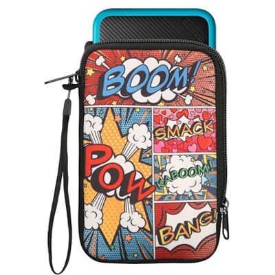 kwmobile Capa compatível com consola Nintendo 3DS XL estojo de neoprene com fecho de correr arte pop multicor kwmobile Capa compatível com consola Nintendo 3DS XL estojo de neoprene com fecho de correr arte pop multicor