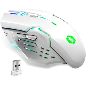 EMPIRE GAMING RF903 Rato sem fio para jogadores 2,4 GHz Recarregável Retroiluminação LED RGB Ergonômico 4800 dpi 500 Hz PS4, PS5, Xbox One/Series, PC e Mac Branco EMPIRE GAMING RF903 Rato sem fio para jogadores 2,4 GHz Recarregável Retroiluminação LED RGB Ergonômico 4800 dpi 500 Hz PS4, PS5, Xbox One/Series, PC e Mac Branco