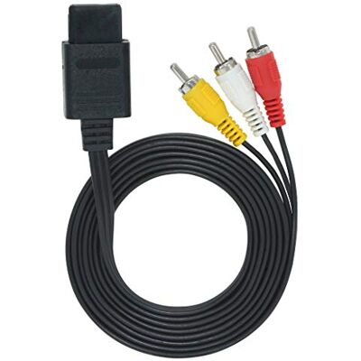 OSTENT AV Áudio Vídeo A/V Cabo de cabo de TV para Nintendo 64 N64 GameCube NGC SNES SFC OSTENT AV Áudio Vídeo A/V Cabo de cabo de TV para Nintendo 64 N64 GameCube NGC SNES SFC