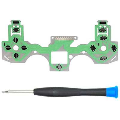 MMOBIEL Flex Ribbon Conductive Film Keypad Reemplazo para el Controlador de PlayStation PS4 Dualshock 4 JDS-001 / JDS-011 Inc. (+) Destornillador MMOBIEL Flex Ribbon Conductive Film Keypad Reemplazo para el Controlador de PlayStation PS4 Dualshock 4 JDS-001 / JDS-011 Inc. (+) Destornillador