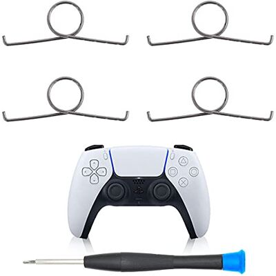 MMOBIEL 4 piezas L2 R2 muelles de botón de disparo para mando PlayStation 5 PS5 DualSense CFI-ZCT1W Destornillador (+) incl. MMOBIEL 4 piezas L2 R2 muelles de botón de disparo para mando PlayStation 5 PS5 DualSense CFI-ZCT1W Destornillador (+) incl.