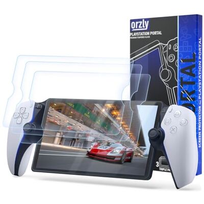 Orzly Proteção de ecrã de vidro temperado para acessórios portáteis para controlo remoto PlayStation Portal (embalagem de 4) edição vitalícia em vidro temperado Orzly Proteção de ecrã de vidro temperado para acessórios portáteis para controlo remoto PlayStation Portal (embalagem de 4) edição vitalícia em vidro temperado