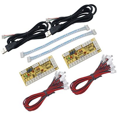 SJ@JX SJJX 2 Player Zero Delay Generic Game Controller USB Encoder Board to Joystick for MAME & Raspberry Pi 1/2/3 RetroPie DIY Projects Support for SANWA Parts SJ@JX SJJX 2 Player Zero Delay Generic Game Controller USB Encoder Board to Joystick for MAME & Raspberry Pi 1/2/3 RetroPie DIY Projects Support for SANWA Parts
