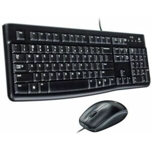 Logitech MK120 Combo teclado e rato com cabo para Windows, Disposição QWERTY italiano, preto Logitech MK120 Combo teclado e rato com cabo para Windows, Disposição QWERTY italiano, preto