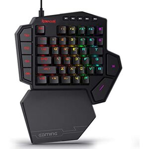 Redragon K585 DITI Teclado mecânico RGB para jogos com uma só mão, 42 teclas tipo C, teclado profissional para jogos com tomada intercambiável a quente melhorada, 7 teclas macro, US Layout Redragon K585 DITI Teclado mecânico RGB para jogos com uma só mão, 42 teclas tipo C, teclado profissional para jogos com tomada intercambiável a quente melhorada, 7 teclas macro, US Layout