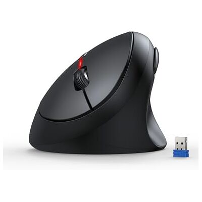 TECKNET Rato sem fios ergonómico vertical, 4800DPI, redução de ruído superior para 90%, 6 botões, 2,4 G silencioso para computador, PC, Chromebook, Mac TECKNET Rato sem fios ergonómico vertical, 4800DPI, redução de ruído superior para 90%, 6 botões, 2,4 G silencioso para computador, PC, Chromebook, Mac
