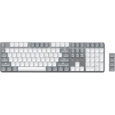 SATECHI Teclado mecânico Bluetooth SM3, 108 teclas QWERTY EUA com teclado numérico, retroiluminado e recarregável USB C para jogos e escritório, MacBook, portátil, PC e muito mais, cinzento claro SATECHI Teclado mecânico Bluetooth SM3, 108 teclas QWERTY EUA com teclado numérico, retroiluminado e recarregável USB C para jogos e escritório, MacBook, portátil, PC e muito mais, cinzento claro