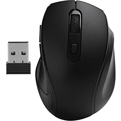 Vbestlife Mouse sem fio, 2,4 Ghz Office/Gaming Mouse ótico ergonómico 1600 dpi para computador de secretária portátil (preto) Vbestlife Mouse sem fio, 2,4 Ghz Office/Gaming Mouse ótico ergonómico 1600 dpi para computador de secretária portátil (preto)