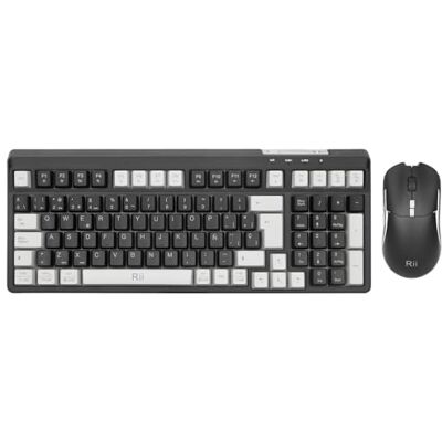Rii RK301 Conjunto de Teclado e Rato Sem Fios, Teclado e Rato Rii RK301 Conjunto de Teclado e Rato Sem Fios, Teclado e Rato