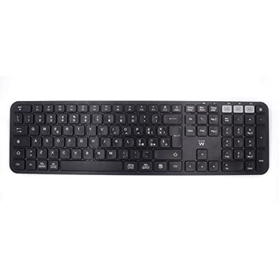 Ewent EW3275 Teclado sem fios multiconexão, teclado sem fios para Windows, Mac OSX, iOS e Android, bateria de longa duração, com disposição QWERTY italiano Ewent EW3275 Teclado sem fios multiconexão, teclado sem fios para Windows, Mac OSX, iOS e Android, bateria de longa duração, com disposição QWERTY italiano