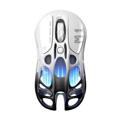 GravaStar M1 Pro Raton Gaming Inalambrico, Magnesio, 26000 dpi, Degradado Rato Bluetooth e sensor PAW3395,5 botões programáveise compatível com 4K Hz, RGB e conexão tripla, rato Gamer para PC e Mac GravaStar M1 Pro Raton Gaming Inalambrico, Magnesio, 26000 dpi, Degradado Rato Bluetooth e sensor PAW3395,5 botões programáveise compatível com 4K Hz, RGB e conexão tripla, rato Gamer para PC e Mac