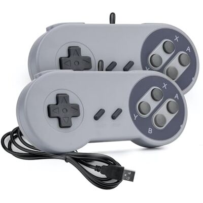 Rii Gaming GP100 Par de controladores USB Gamepads compatível com PC (Windows, Mac, Linux) e Raspberry Pi Rii Gaming GP100 Par de controladores USB Gamepads compatível com PC (Windows, Mac, Linux) e Raspberry Pi