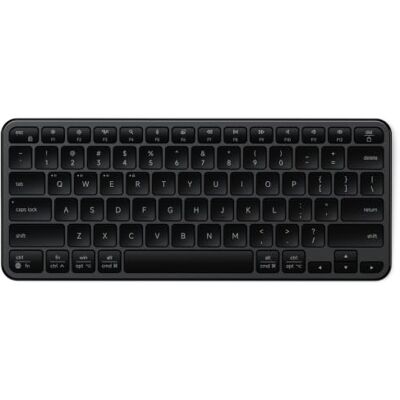 SATECHI Teclado Bluetooth Slim EX1, QWERTY EUA, preto espacial Distribuição americana, bateria de até 5 semanas, Bluetooth com vários dispositivos, 2,4 GHz, para Mac, Windows e muito mais SATECHI Teclado Bluetooth Slim EX1, QWERTY EUA, preto espacial Distribuição americana, bateria de até 5 semanas, Bluetooth com vários dispositivos, 2,4 GHz, para Mac, Windows e muito mais