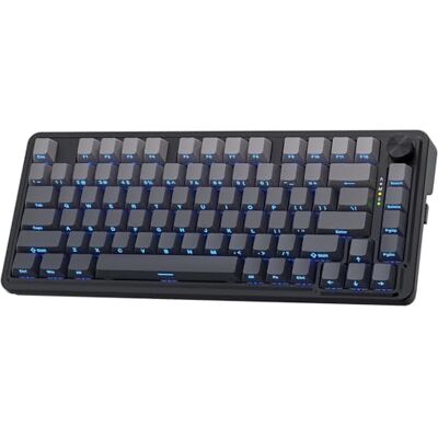 Redragon K673 GB 75% sem fios Gasket RGB Gaming Keyboard 3 modo 81 teclas PBT teclado mecânico compacto, controlo de botão dedicado e 5 camadas de amortecimento de ruído, interruptor linear, US LAYOUT Redragon K673 GB 75% sem fios Gasket RGB Gaming Keyboard 3 modo 81 teclas PBT teclado mecânico compacto, controlo de botão dedicado e 5 camadas de amortecimento de ruído, interruptor linear, US LAYOUT