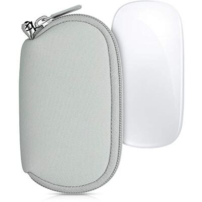 kwmobile Capa compatível com Apple Magic Mouse 1/2 estojo de neoprene com fecho de correr para rato capa em cinzento claro kwmobile Capa compatível com Apple Magic Mouse 1/2 estojo de neoprene com fecho de correr para rato capa em cinzento claro