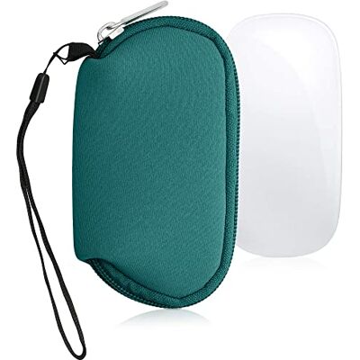 kwmobile Capa compatível com Apple Magic Mouse 1/2 estojo de neoprene com fecho de correr para rato capa em petróleo kwmobile Capa compatível com Apple Magic Mouse 1/2 estojo de neoprene com fecho de correr para rato capa em petróleo