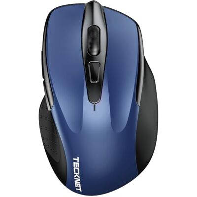 TECKNET Rato Bluetooth, 4800 dpi rato sem fios (tri-modos: BT 5.0/3.0 + 2,4 G), rato sem fios ergonómico silencioso para computador portátil, Windows, Mac OS, Android Diseño ergonómico, Silencioso, 6 Botones, 6 Niveles DPI, Batería de 30 meses, para Por TECKNET Rato Bluetooth, 4800 dpi rato sem fios (tri-modos: BT 5.0/3.0 + 2,4 G), rato sem fios ergonómico silencioso para computador portátil, Windows, Mac OS, Android Diseño ergonómico, Silencioso, 6 Botones, 6 Niveles DPI, Batería de 30 meses, para Por