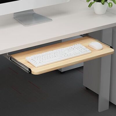 Unikicool Bandeja para teclado debaixo da mesa, bandeja de teclado, suporte teclado computador, suporte teclado computador baixo mesa, bandeja deslizante para teclado e rato, altura ajustável Unikicool Bandeja para teclado debaixo da mesa, bandeja de teclado, suporte teclado computador, suporte teclado computador baixo mesa, bandeja deslizante para teclado e rato, altura ajustável