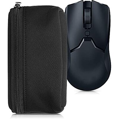 kwmobile Capa compatível com Universal Gaming Mouse estojo de neoprene com fecho de correr para rato capa preta kwmobile Capa compatível com Universal Gaming Mouse estojo de neoprene com fecho de correr para rato capa preta