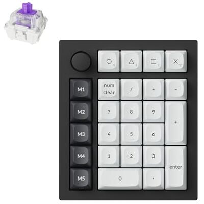 Keychron Q0 HE Teclado numérico sem fio, 2,4 GHz/Bluetooth 5.1, interruptores magnéticos, alumínio CNC, sem 27 teclas programável, RGB, mini teclado portátil para Mac, Windows, Linux, preto Keychron Q0 HE Teclado numérico sem fio, 2,4 GHz/Bluetooth 5.1, interruptores magnéticos, alumínio CNC, sem 27 teclas programável, RGB, mini teclado portátil para Mac, Windows, Linux, preto