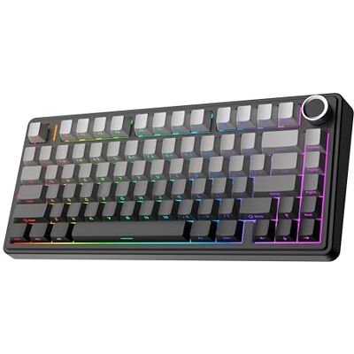 EPOMAKER x Aula F75 Teclado mecânico Gasket, para Jogos 75% Intercambiável a Quente, Acolchoado de 5 Camadas, Botões, Bluetooth, sem fios, USB-C, RGB (gradiente Preto, Interruptor LEOBOG Reaper) Formato ANSI US, BT/2.4GHz/USB-C, RGB, Gasket, Hot Swappab EPOMAKER x Aula F75 Teclado mecânico Gasket, para Jogos 75% Intercambiável a Quente, Acolchoado de 5 Camadas, Botões, Bluetooth, sem fios, USB-C, RGB (gradiente Preto, Interruptor LEOBOG Reaper) Formato ANSI US, BT/2.4GHz/USB-C, RGB, Gasket, Hot Swappab