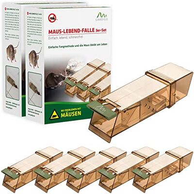 Gardigo ® 6 Armadilhas para ratos vivos I pega ratos sem danificá-los I rápida e fácil de usar para interior e exterior I Live Mouse Trap I Armadilha ratos rato reutilizável sem veneno ratos Gardigo ® 6 Armadilhas para ratos vivos I pega ratos sem danificá-los I rápida e fácil de usar para interior e exterior I Live Mouse Trap I Armadilha ratos rato reutilizável sem veneno ratos