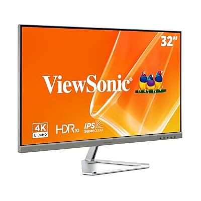 ViewSonic VX3276-4K-MHD 32" 4K UHD, HDR, HDMI, DP, mDP, Eye-Care, Eco-Mode, alto-falante, prateado preto ViewSonic VX3276-4K-MHD 32" 4K UHD, HDR, HDMI, DP, mDP, Eye-Care, Eco-Mode, alto-falante, prateado preto